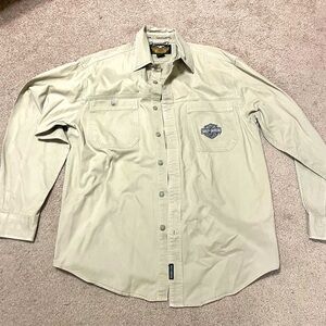 Vintage Harley Davidson long sleeved button down shirt